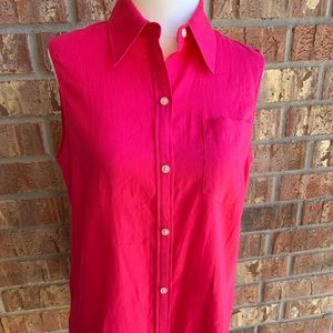 Ralph Lauren sleeveless linen button down